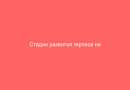 Стадии развития герпеса на губах в фото и картинках подробное описание
