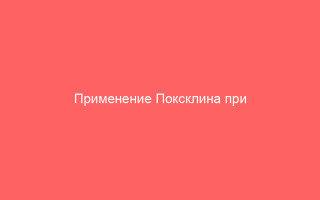 Применение Поксклина при ветряной оспе