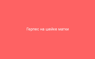 Герпес на шейке матки лечение и профилактика