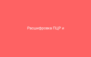 Расшифровка ПЦР и биохимического анализа на гепатит