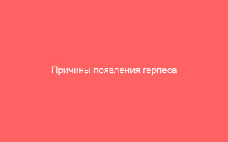 Причины появления герпеса на лице и теле